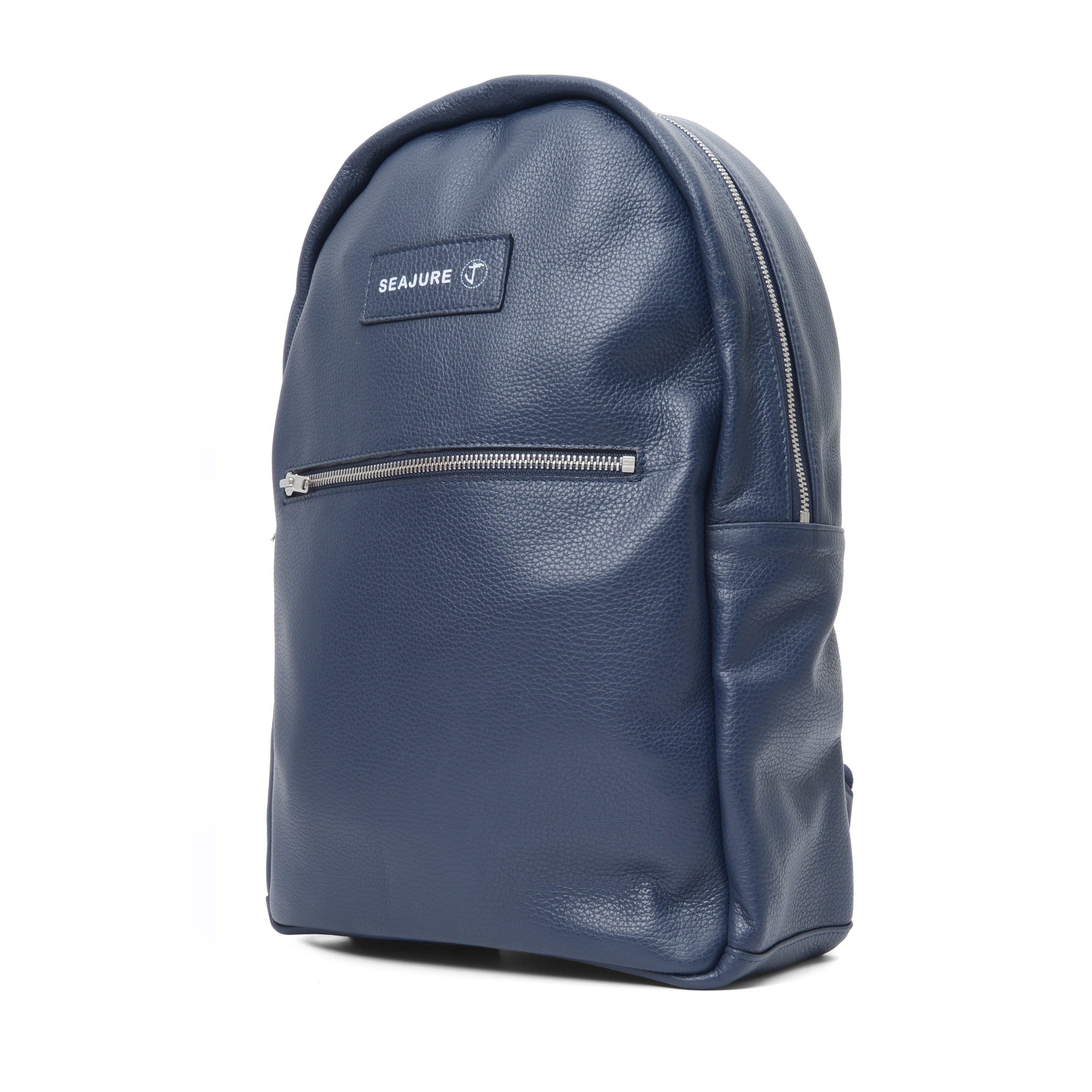 backpack navy blue and leather Backpack Aleutian