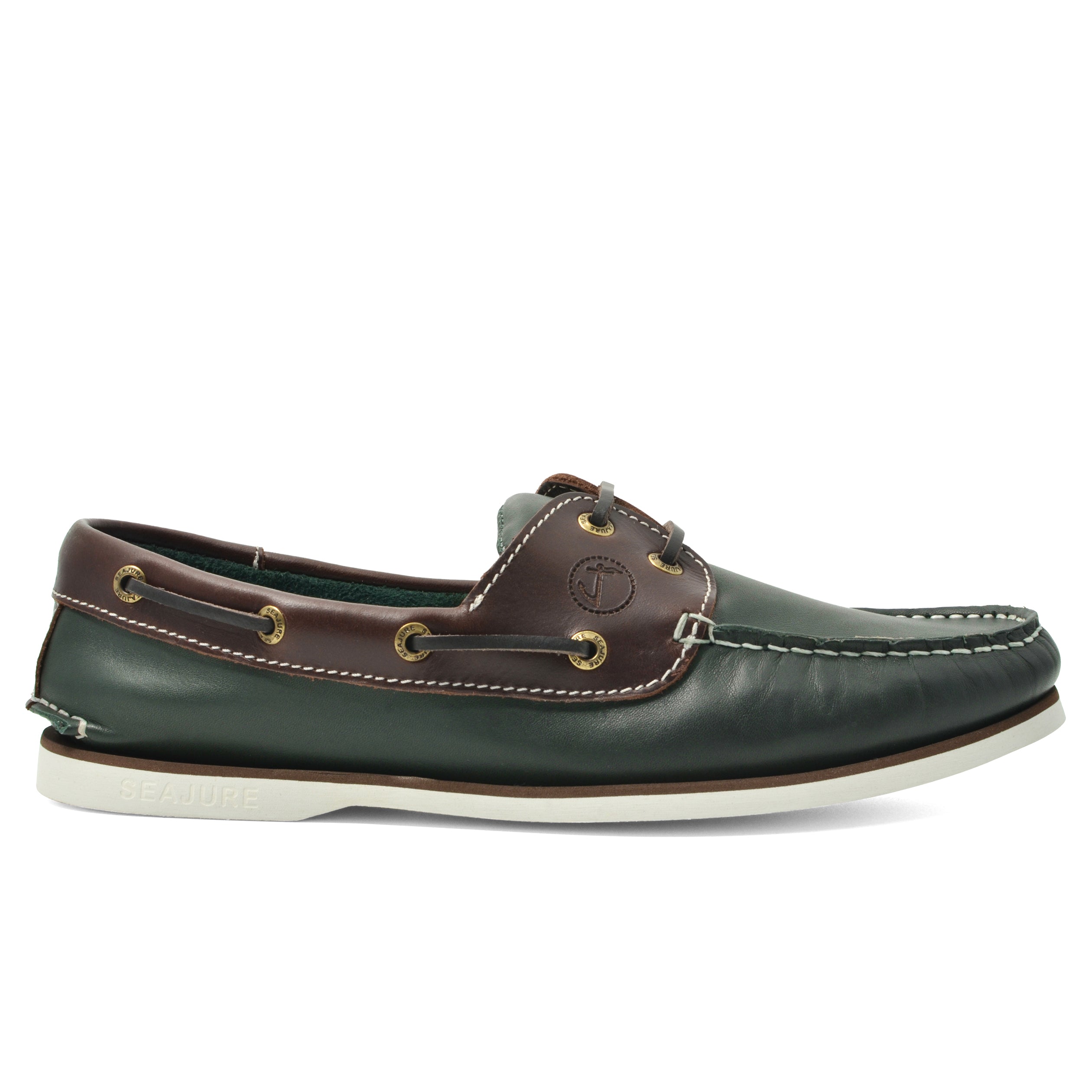 Men Boat Shoe Guayedra Green — Brown Premium