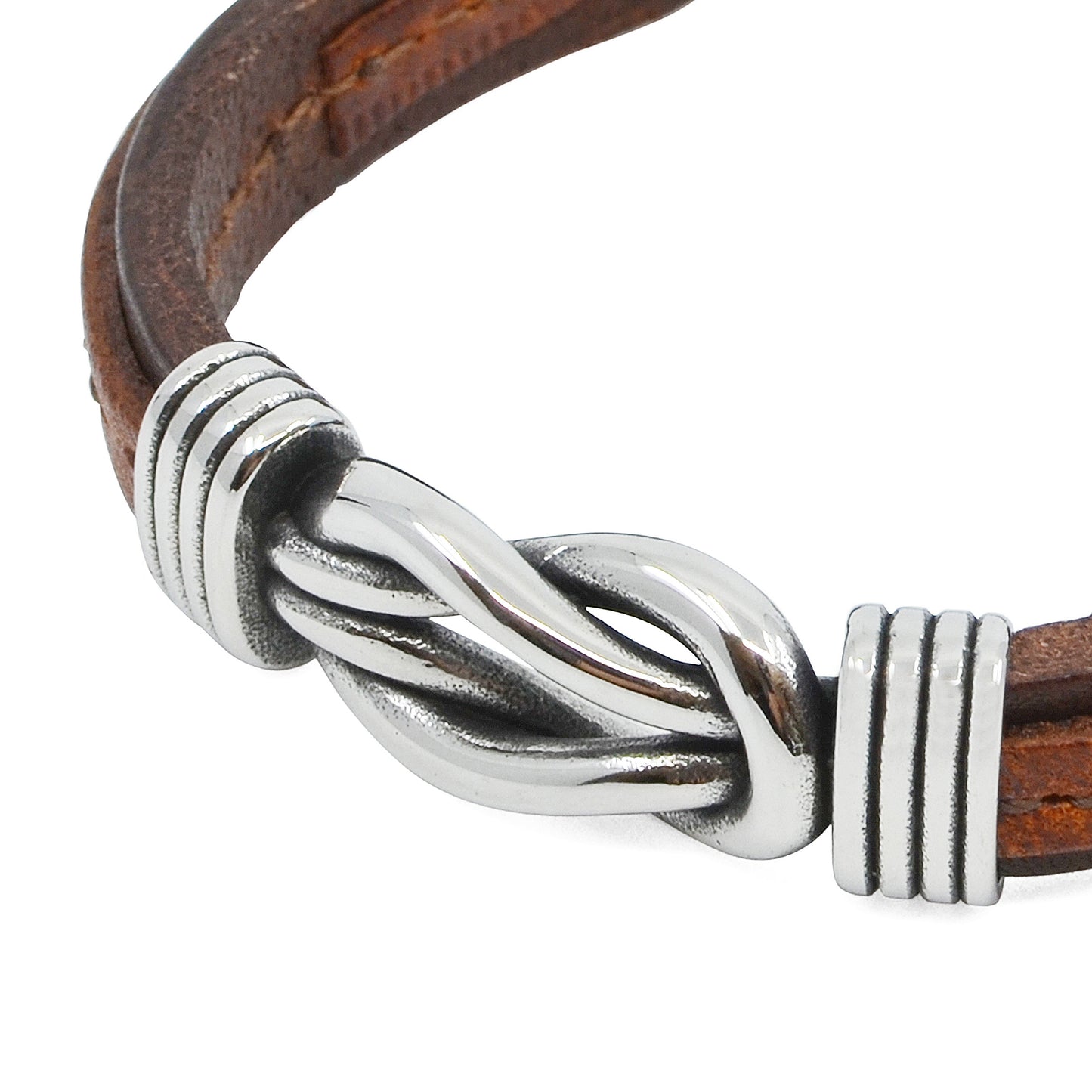 Nautical Rope and Leather Capri Bracelet Seajure