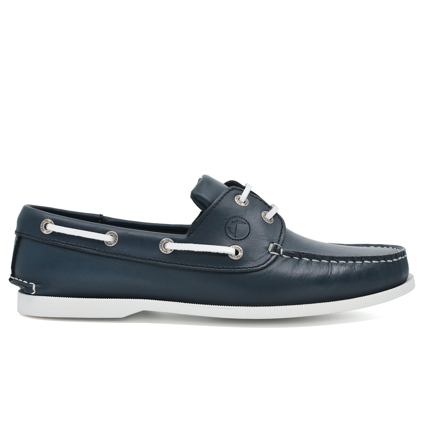 Men Boat Shoe Navy Blue Leather Watamu Seajure