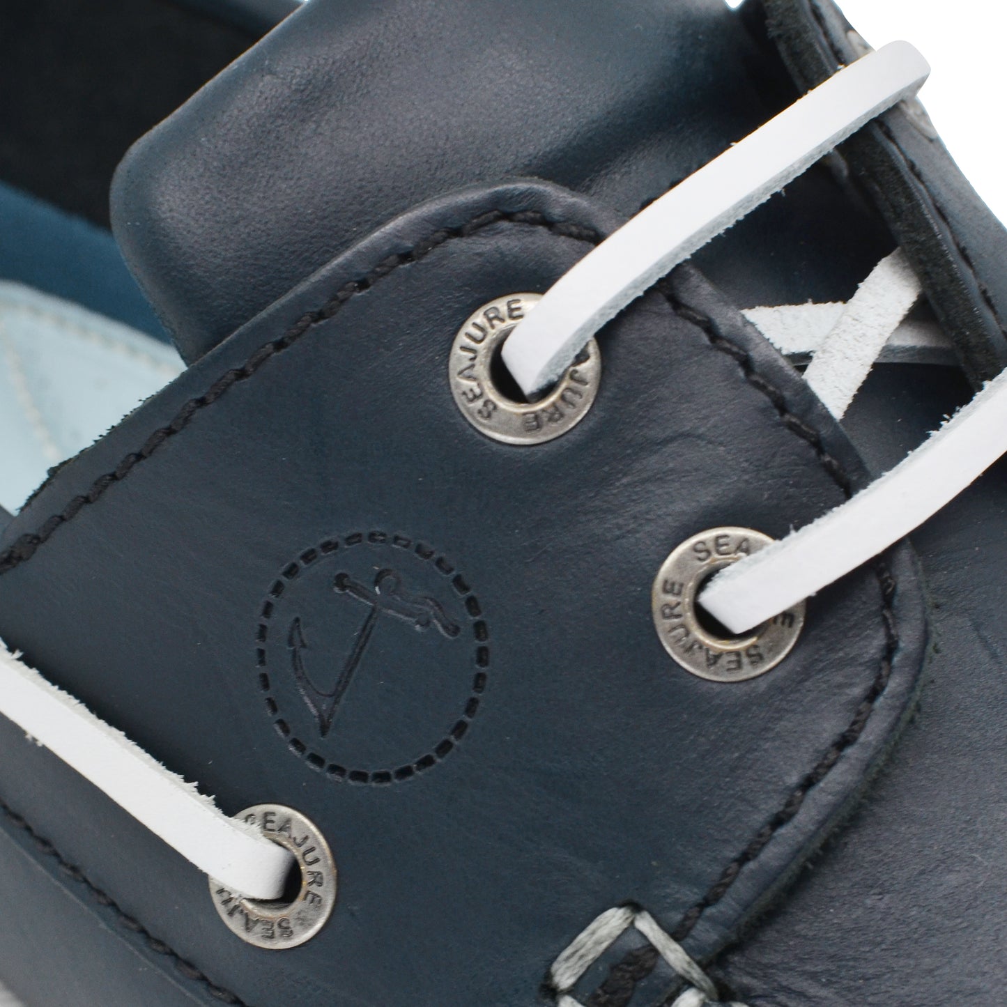 Men Boat Shoe Navy Blue Leather Watamu Seajure