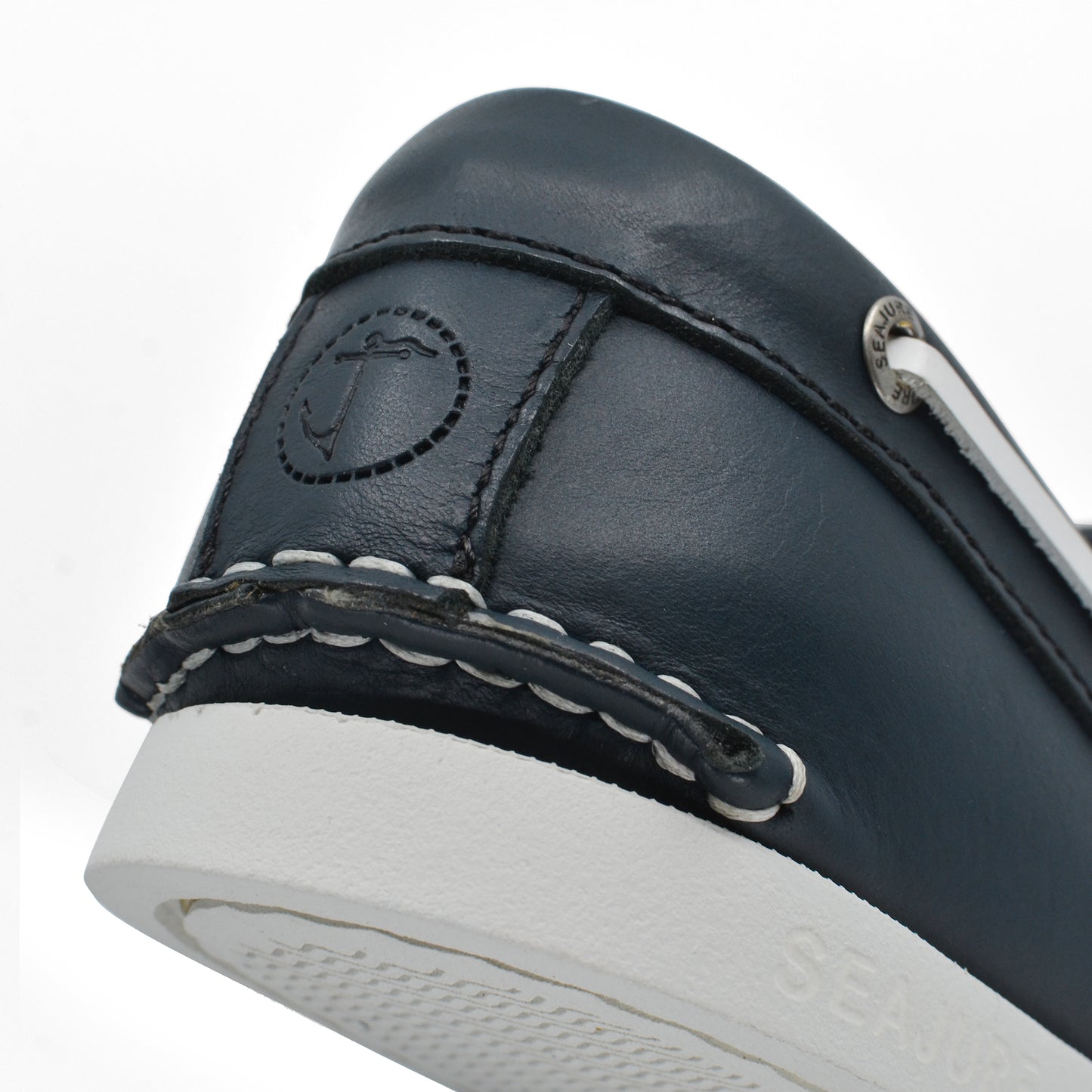 Men Boat Shoe Navy Blue Leather Watamu Seajure