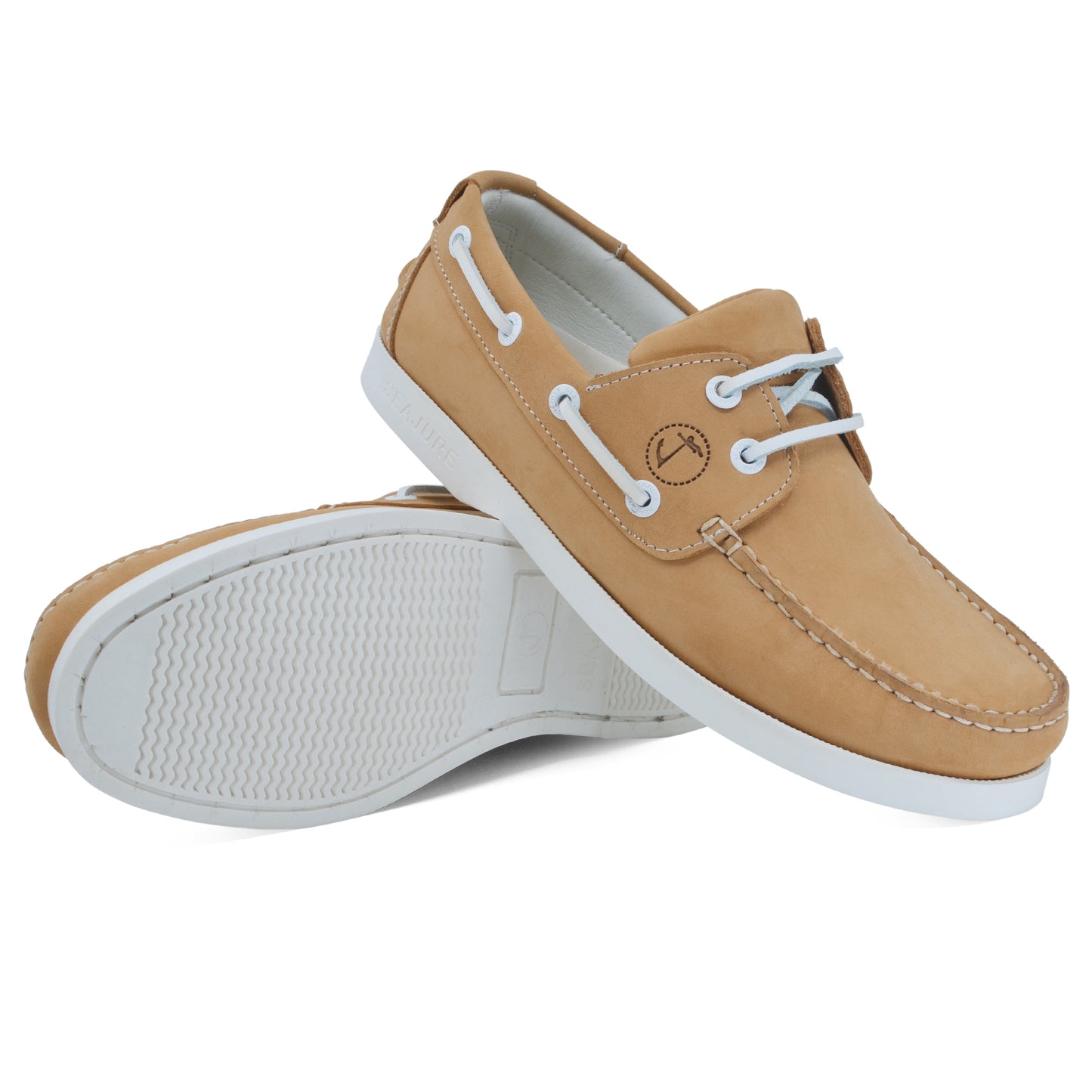 Women Boat Shoe Camel Nubuck Leather Noordhoek Seajure