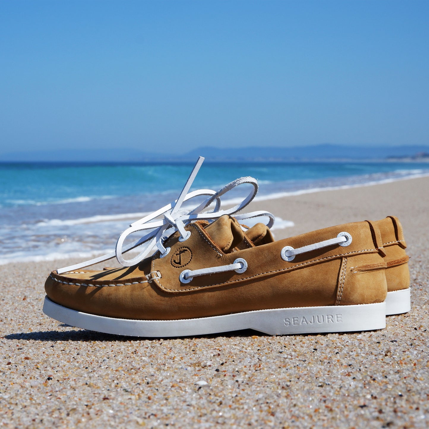 Women Boat Shoe Camel Nubuck Leather Noordhoek Seajure