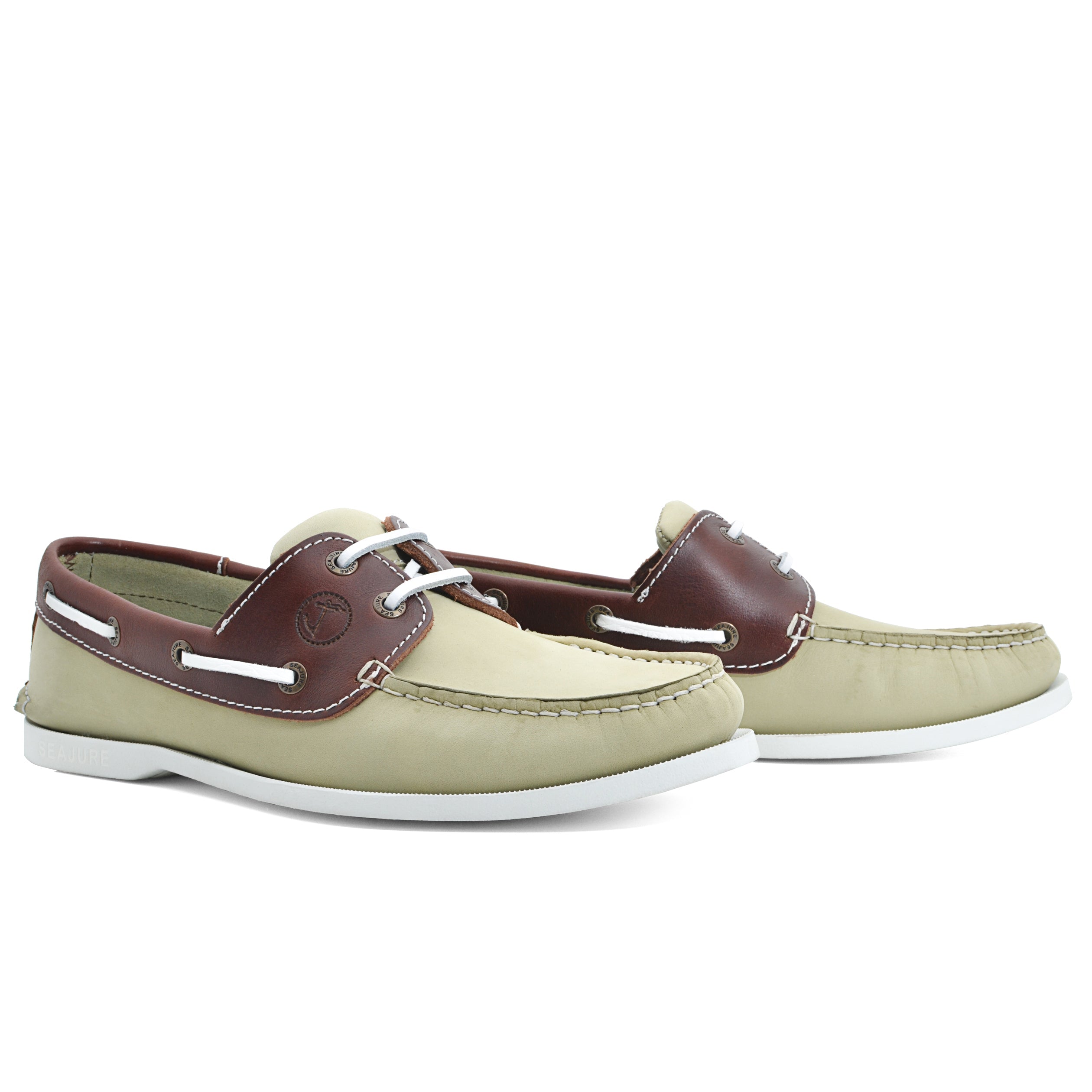 Men Boat Shoe Landfall Light Green Brown Premium | Seajure Official Store Men Boat Shoe Landfall Light Green Brown Premium | Seajure Official Store