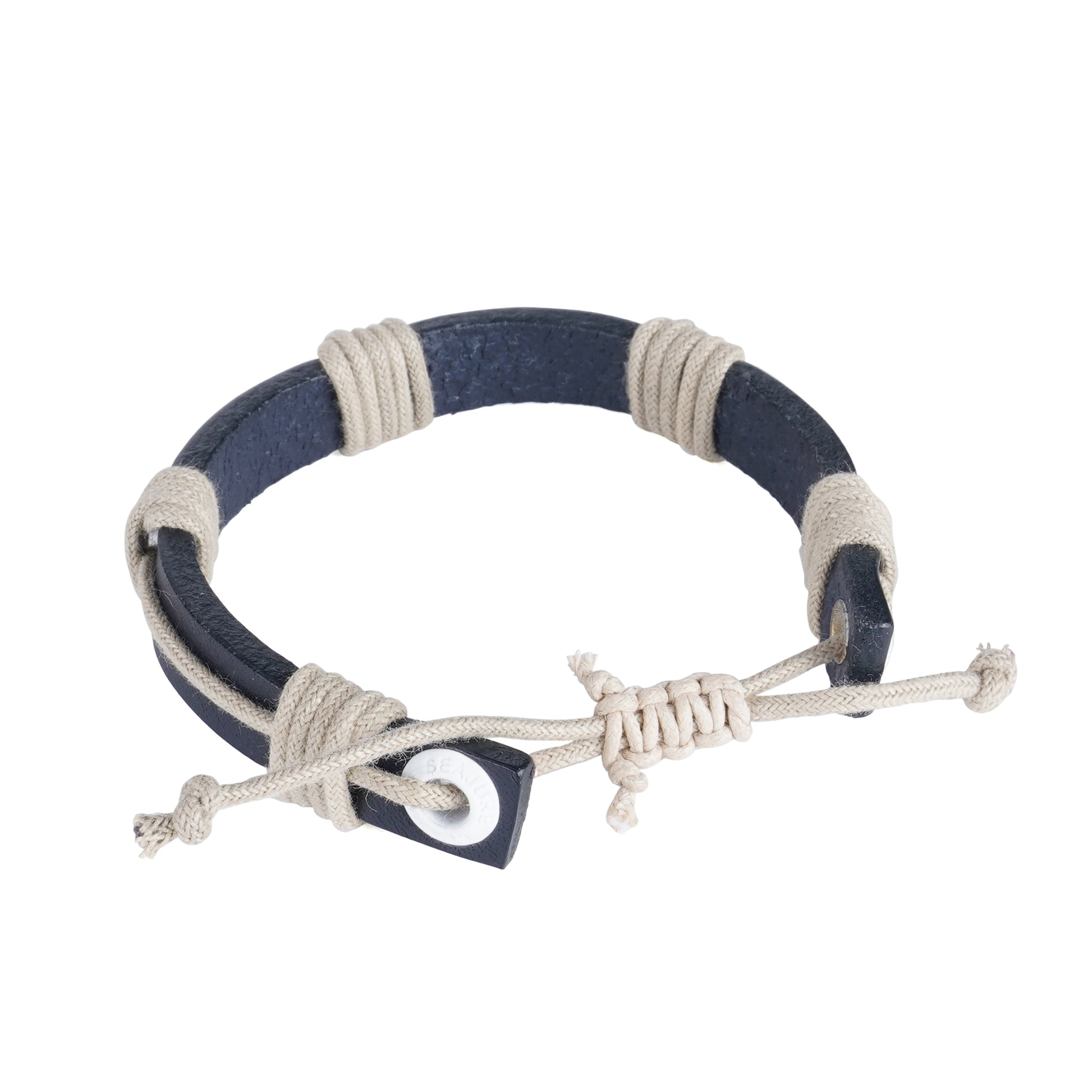 Nautical Rope and Leather Motuo Bracelet Seajure