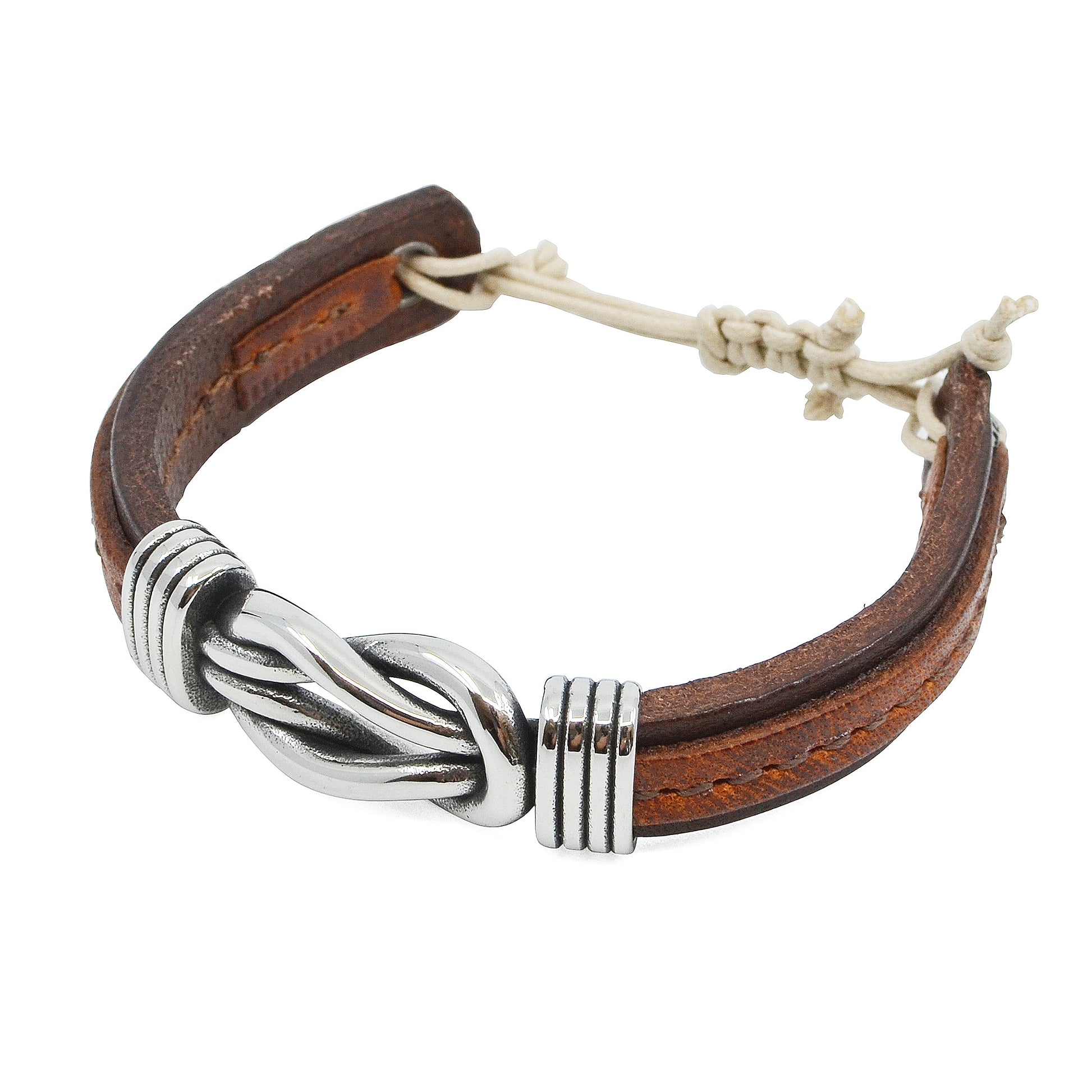 Nautical Rope and Leather Capri Bracelet Seajure