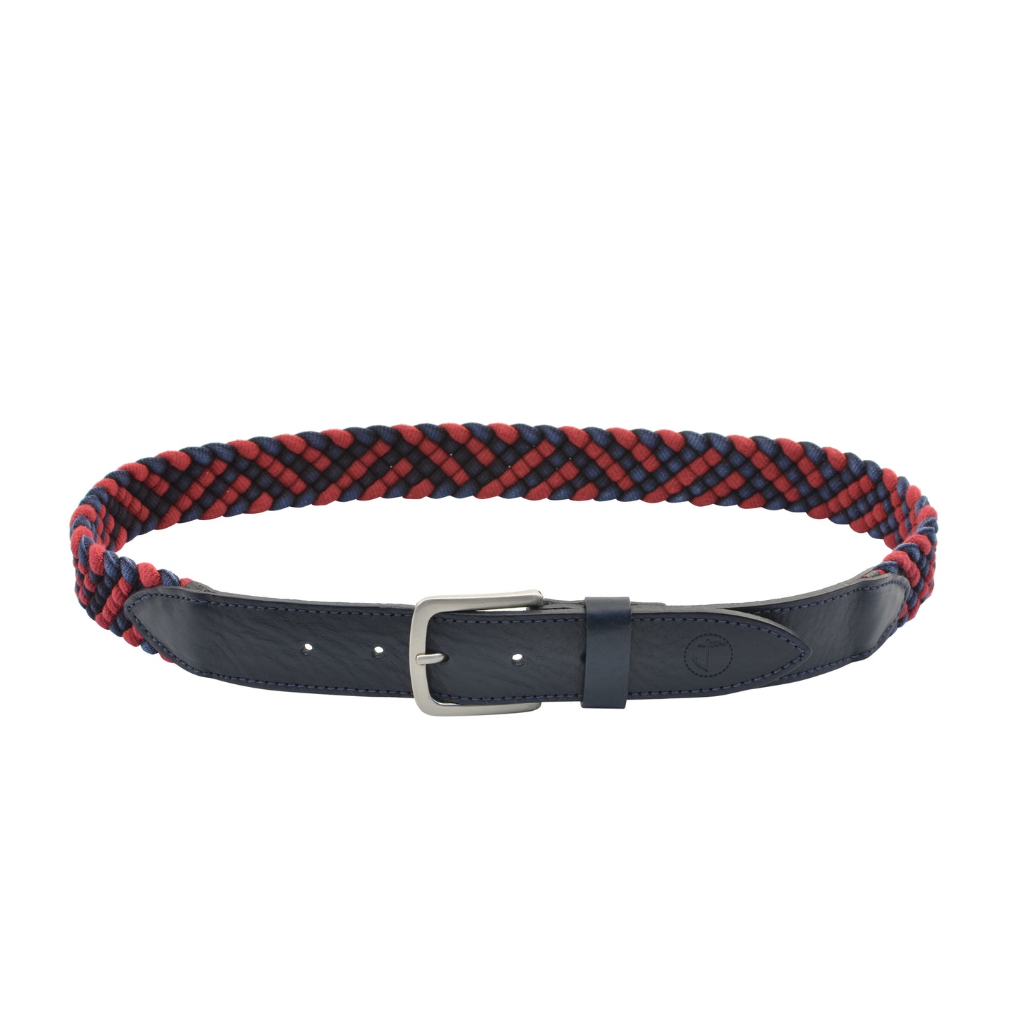 Braided Fabric and Leather Belt Red Sea Seajure
