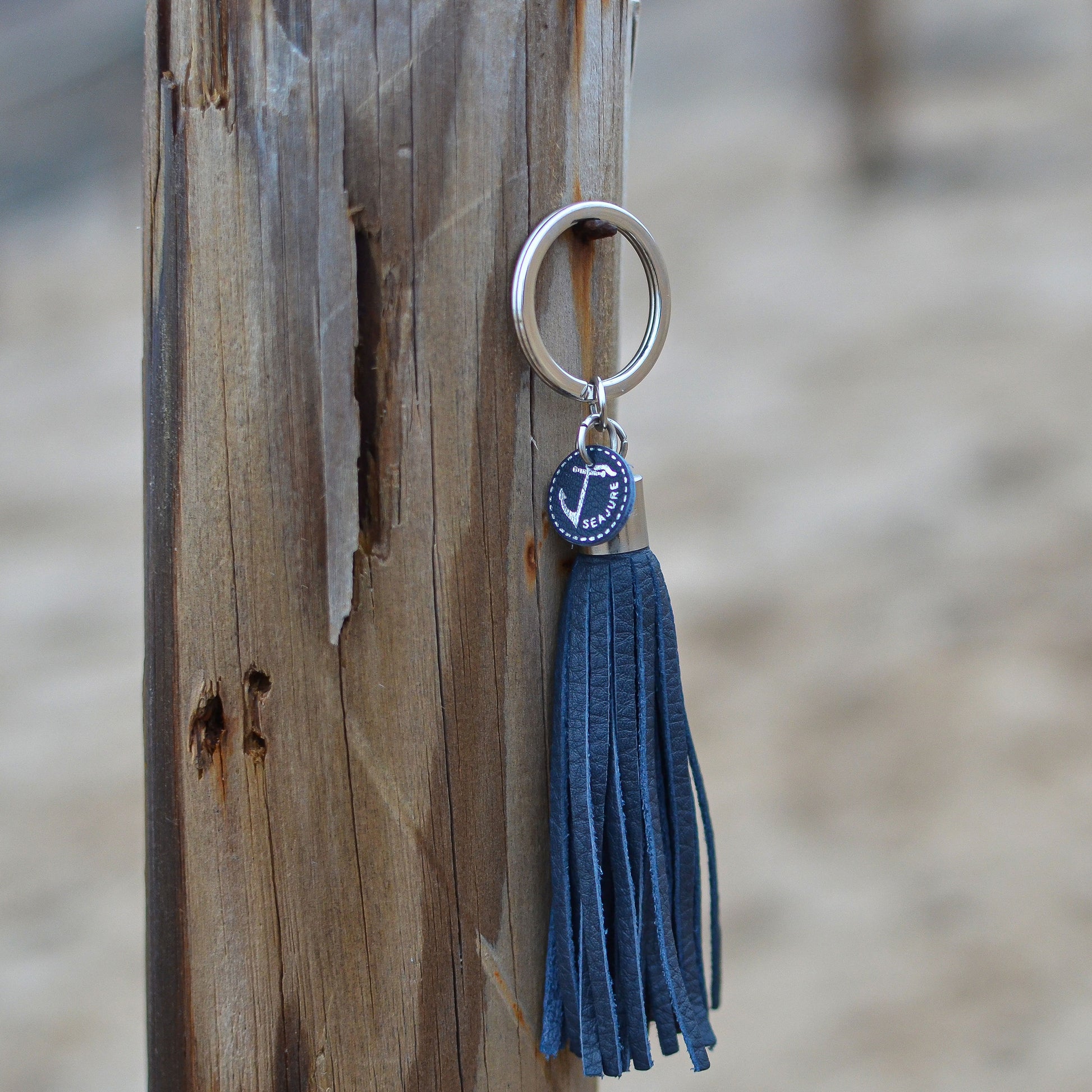 Leather Tassel Keychain