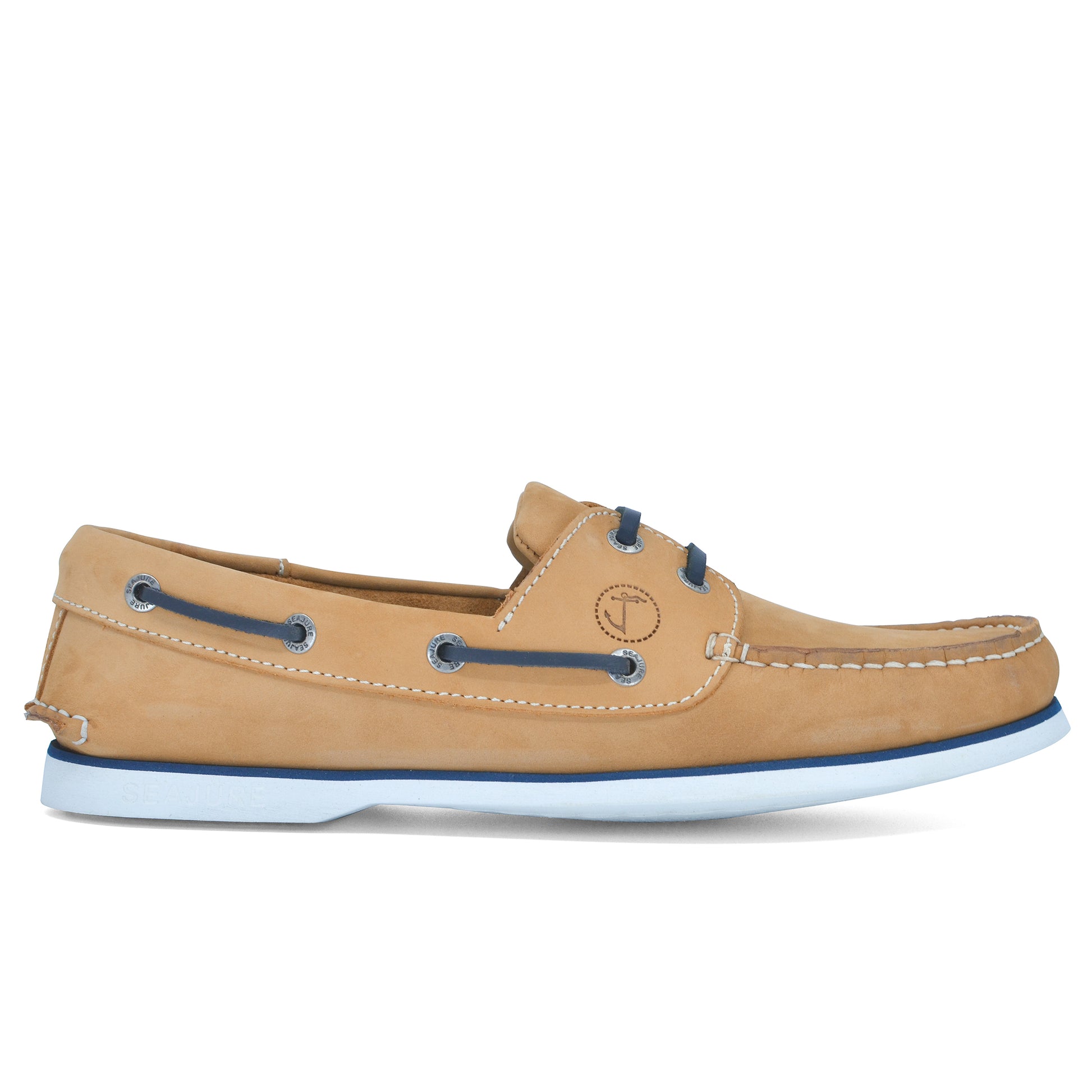 Men Boat Shoe Camel Nubuck Leather Cofete Seajure