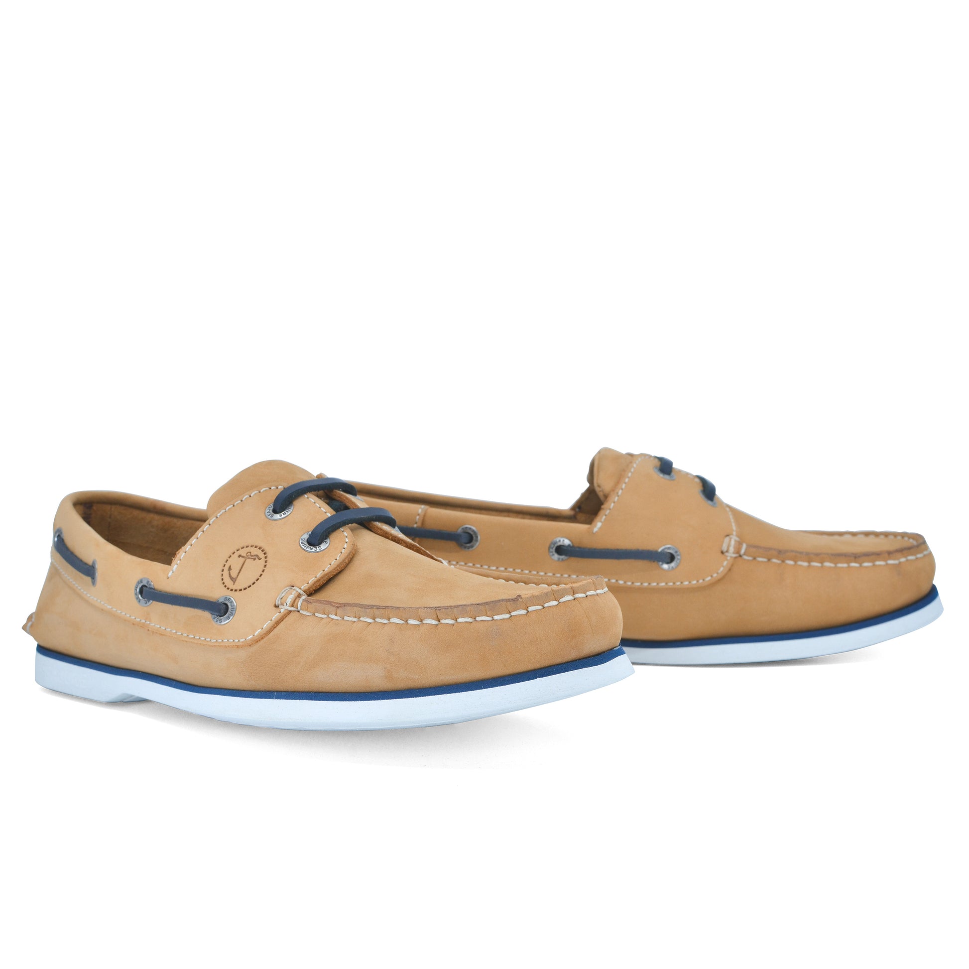 Men Boat Shoe Camel Nubuck Leather Cofete Seajure