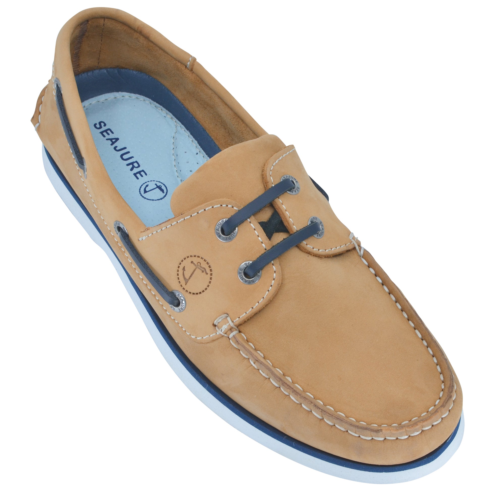 Men Boat Shoe Camel Nubuck Leather Cofete Seajure