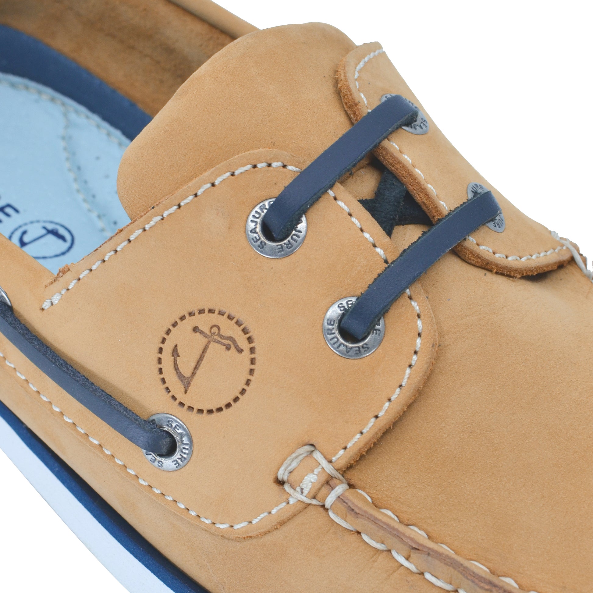 Men Boat Shoe Camel Nubuck Leather Cofete Seajure
