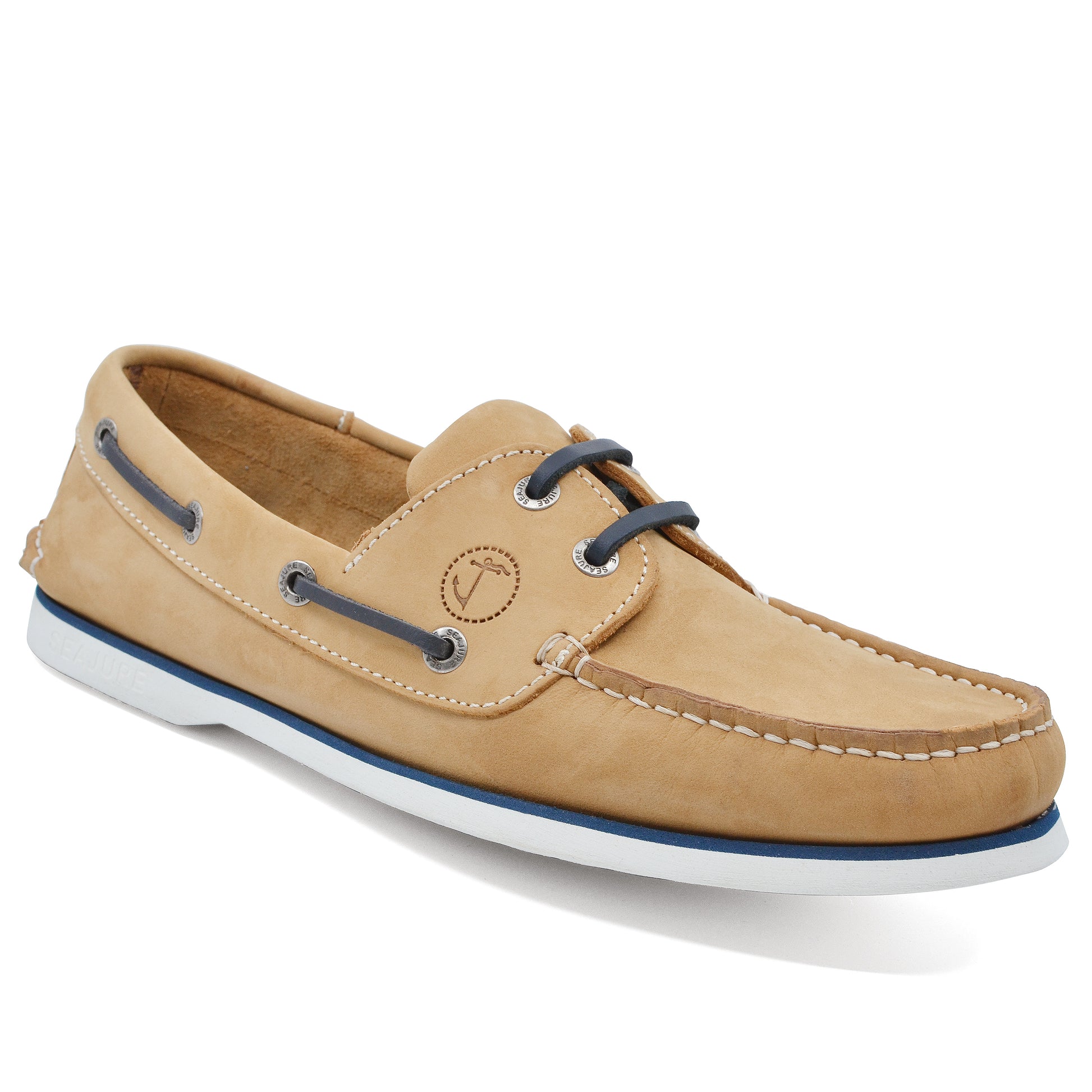 Men Boat Shoe Camel Nubuck Leather Cofete Seajure