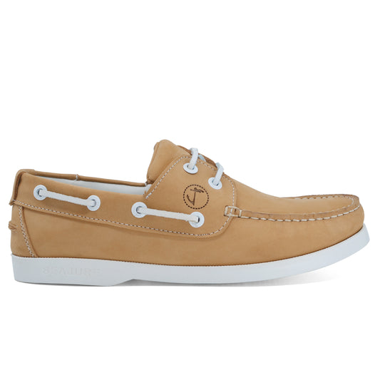 Women Boat Shoe Camel Nubuck Leather Noordhoek Seajure