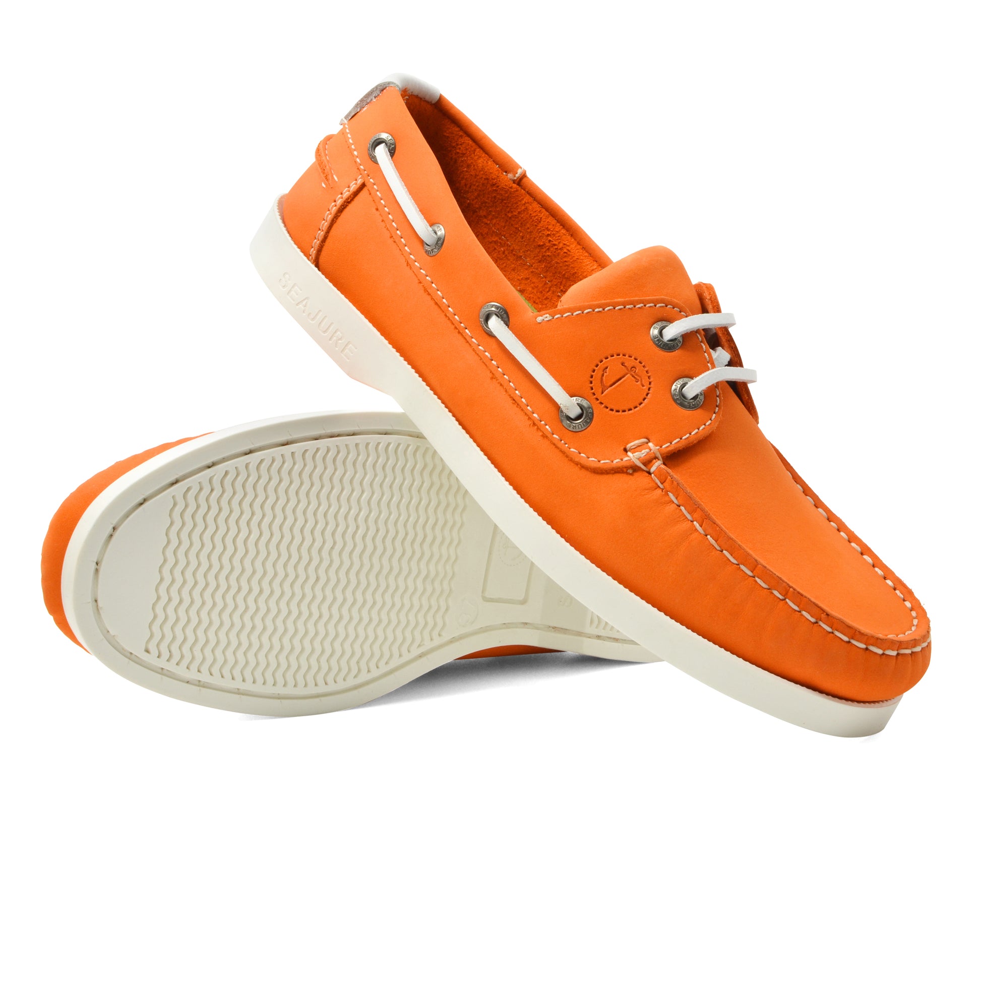 Women s Boat Shoes Seajure Vadu Orange Nubuck Leather