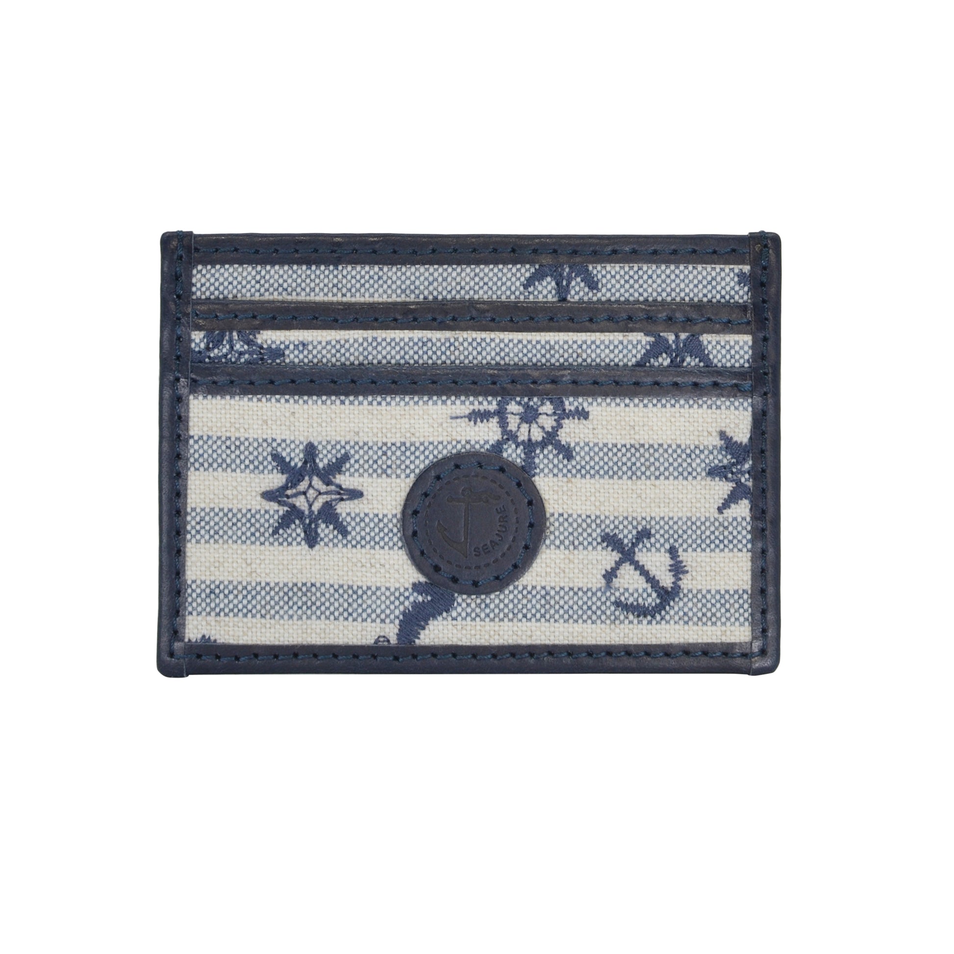 Lovina Embroidered Linen Card Holder Seajure